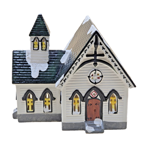 Department 56 Other - Dept. 56 CHURCH of the Open Door Original Snow Village Lighted 5048-2 VTG 1986